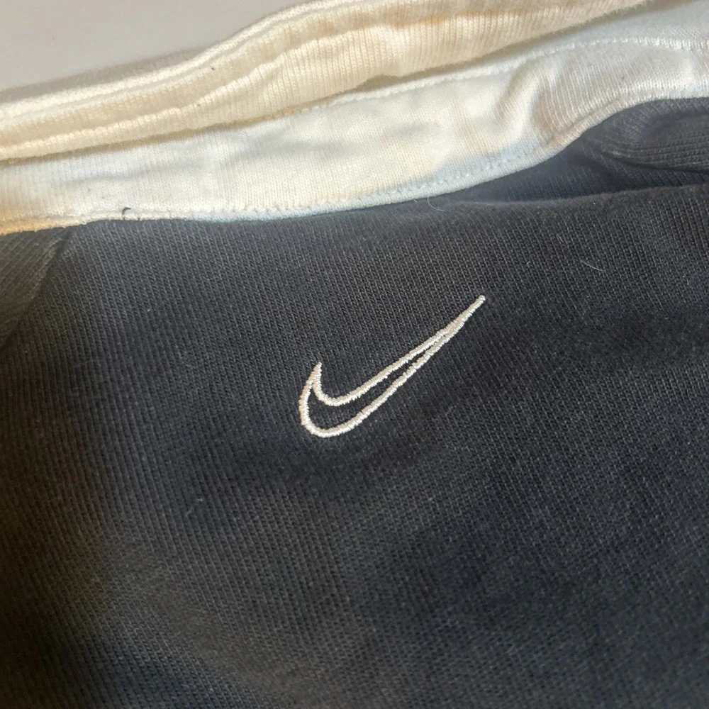 Nike‎ Swoosh Long Sleeve Button Front Rugby Shirt Men's Small Black